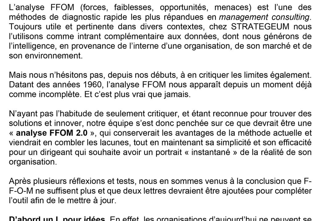 Le FFOM ne suffit plus